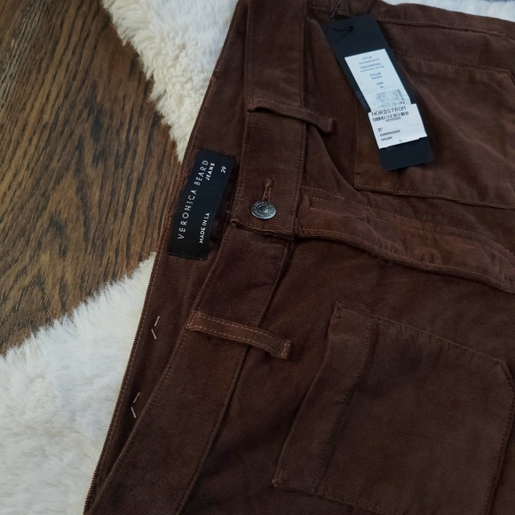 Veronica Beard Sheridan Exaggerated Brown Corduroy 70s Flared Pants - Picture 7 of 15